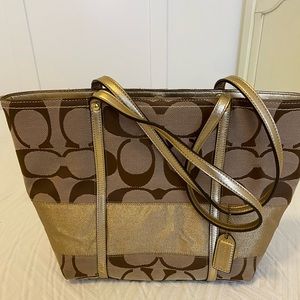 Gold Coach Metallic Purse
